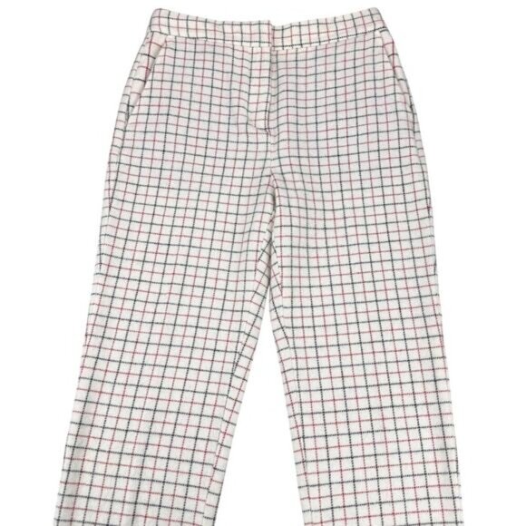 RAG & BONE Lambswool Poppy High Waisted Pant Trouser Pants Sz 0 Ivory Check - Picture 3 of 7